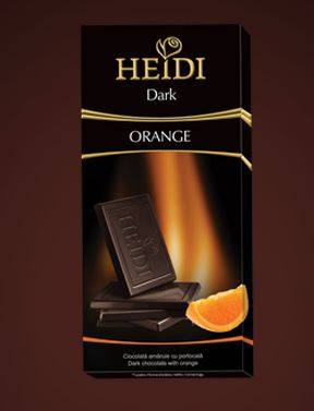 Купить онлайн Шоколад HEIDI ДАРК Апельсин темный 80г (Румыния) в интернет-магазине Беришка с доставкой по Хабаровску и по России недорого.