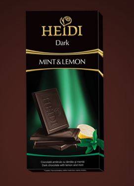 Купить онлайн Шоколад HEIDI ДАРК Мята и Лимон темный 80г (Румыния) в интернет-магазине Беришка с доставкой по Хабаровску и по России недорого.