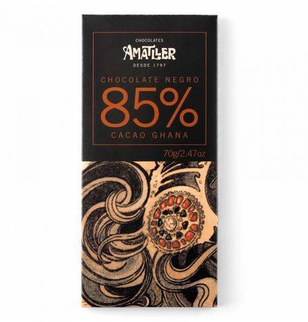 Купить онлайн Шоколад Amatller 85% какао, Гана 70г (Испания) в интернет-магазине Беришка с доставкой по Хабаровску и по России недорого.