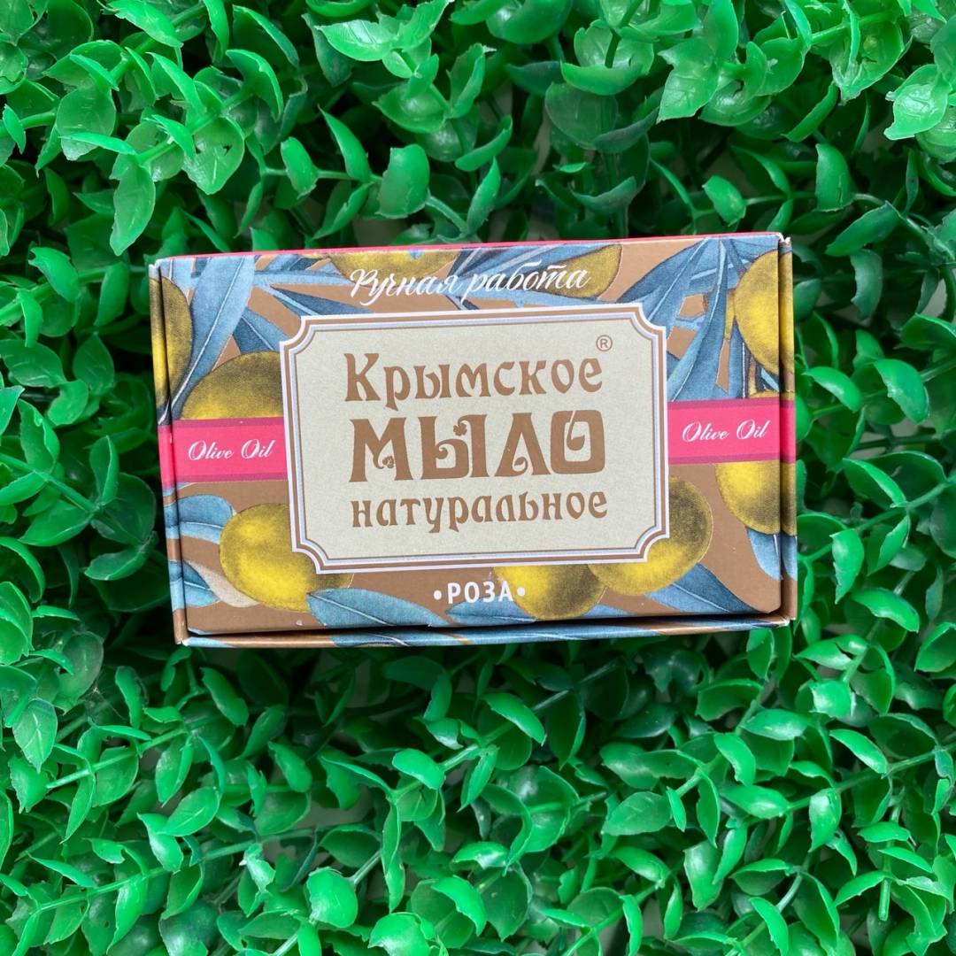  Крымское натуральное мыло на оливковом масле РОЗА, 100 гр