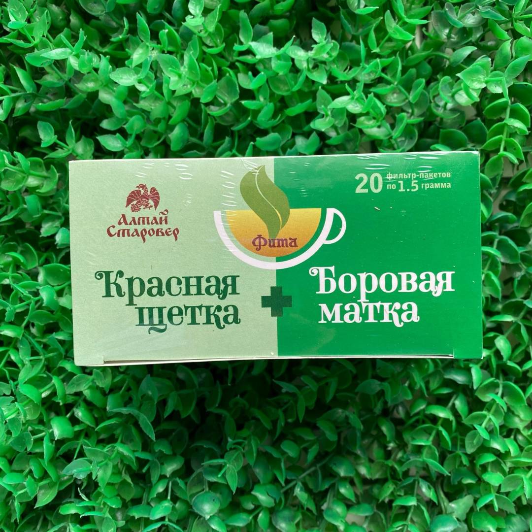 Чай Красная щетка + Боровая матка (женский), 20 ф/п* 1,5 гр