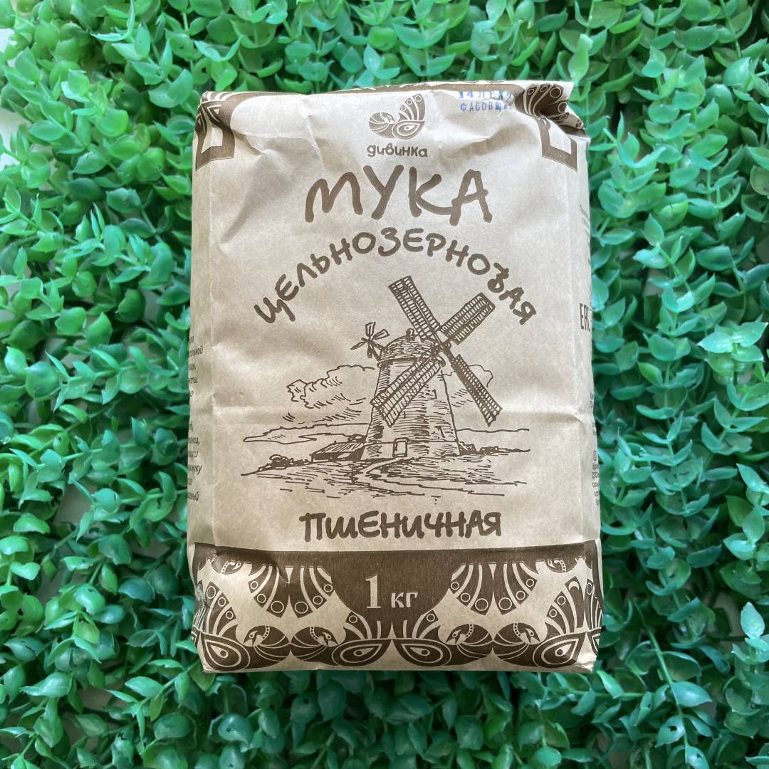 Купить онлайн Мука пшеничная цельнозерновая, 1 кг в интернет-магазине Беришка с доставкой по Хабаровску и по России недорого.