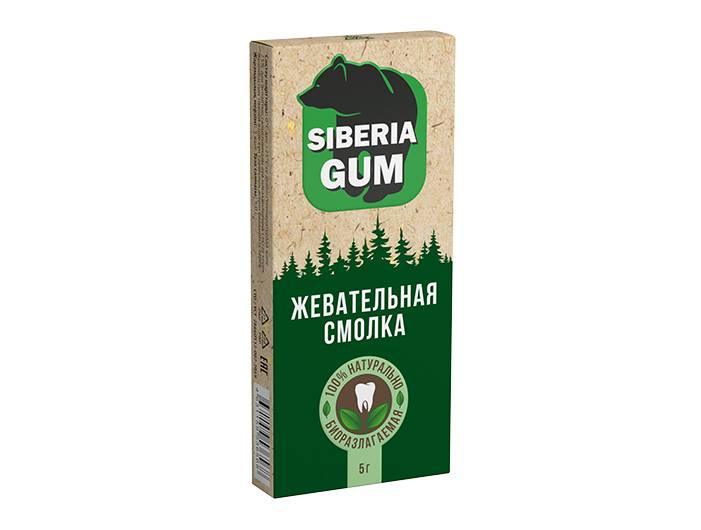 Смолка жевательная Siberia Gum лиственничная Алтайский нектар пластина, 5г