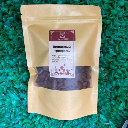 Купить онлайн Кофе Марагоджип в какао-обсыпке Вишневый трюфель в интернет-магазине Беришка с доставкой по Хабаровску и по России недорого.
