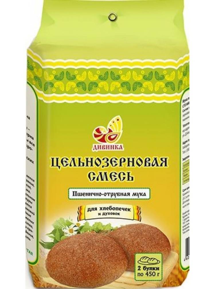 Купить онлайн Смесь пшенично-отрубная хлебопекарная Дивинка, 700гр в интернет-магазине Беришка с доставкой по Хабаровску и по России недорого.