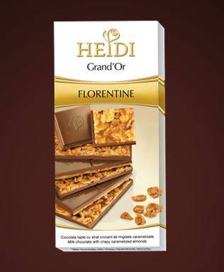 Купить онлайн Шоколад HEIDI Гранд'Ор молочный Флорентина 100г (Румыния) в интернет-магазине Беришка с доставкой по Хабаровску и по России недорого.