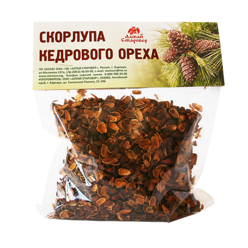 Купить онлайн Скорлупа кедрового ореха, 150г в интернет-магазине Беришка с доставкой по Хабаровску и по России недорого.