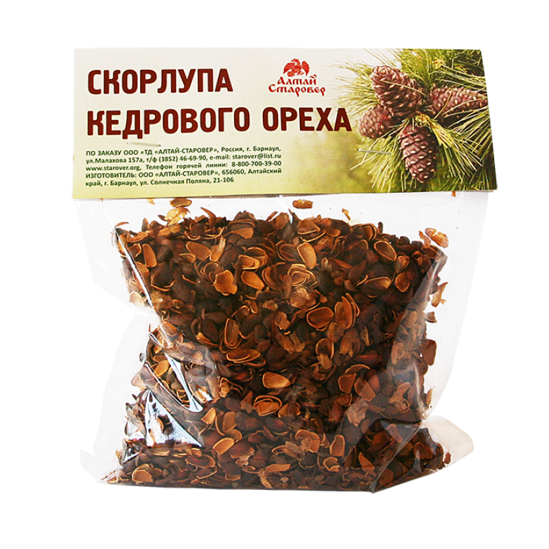 Купить онлайн Скорлупа кедрового ореха, 150г в интернет-магазине Беришка с доставкой по Хабаровску и по России недорого.