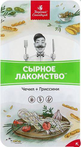 Купить онлайн Сырное лакомство Чечил+Гриссини, 70г в интернет-магазине Беришка с доставкой по Хабаровску и по России недорого.