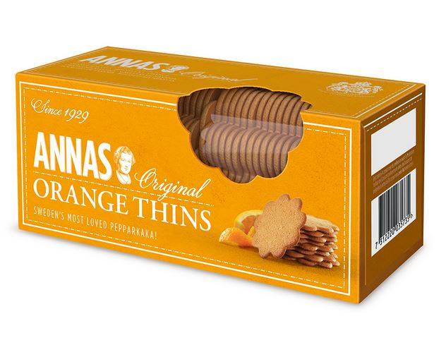Купить онлайн Тонкое печенье ANNA'S с Апельсином 150г (Швейцария) в интернет-магазине Беришка с доставкой по Хабаровску и по России недорого.