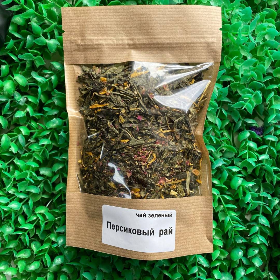 Купить онлайн Чай зеленый Персиковый рай, 50 г в интернет-магазине Беришка с доставкой по Хабаровску и по России недорого.