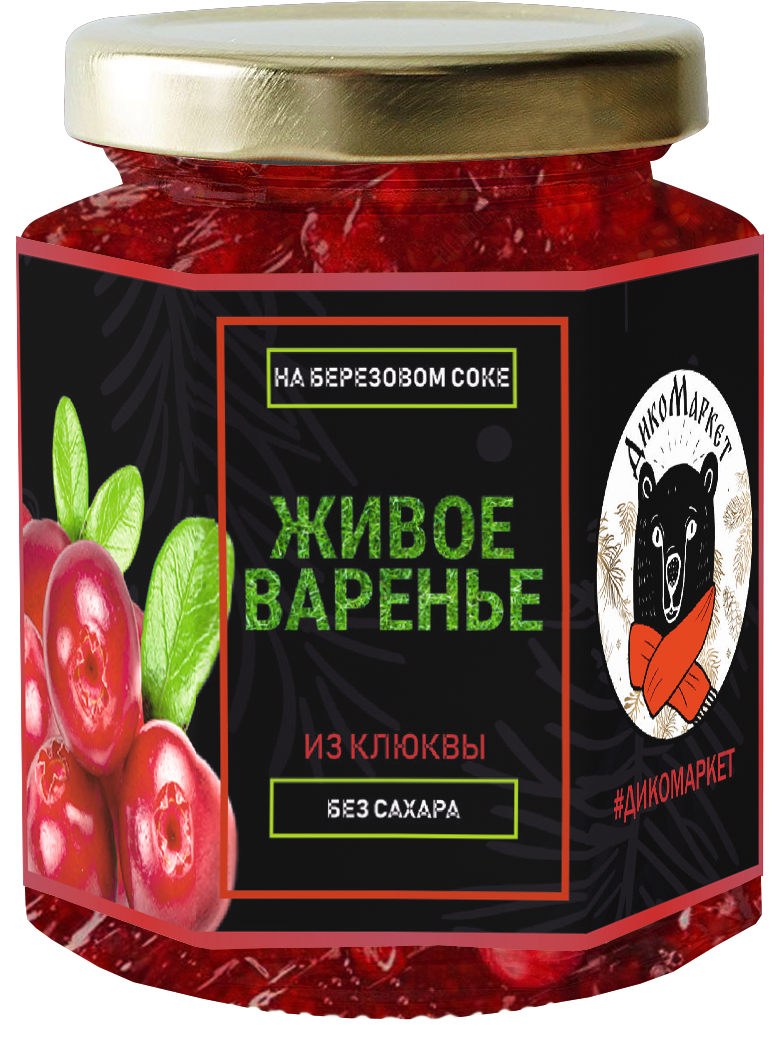 Купить онлайн Варенье из Клюквы на березовом соке без сахара, 200 мл в интернет-магазине Беришка с доставкой по Хабаровску и по России недорого.