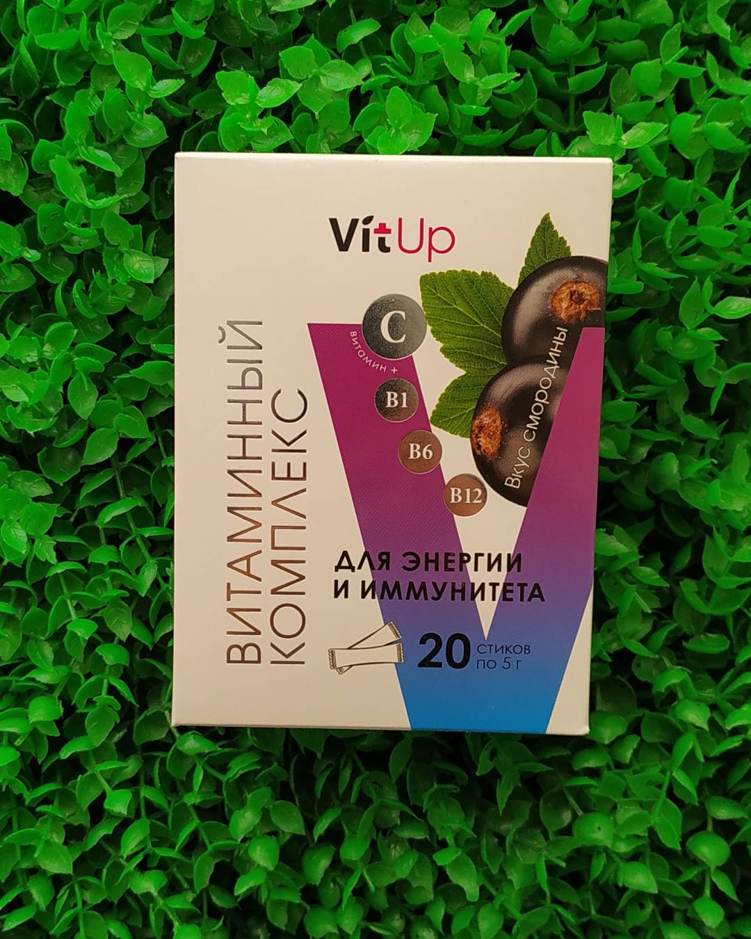 Купить онлайн БАД Витаминный комплекс источник энергии и иммунитета VitUp, со вкусом черной смородины в интернет-магазине Беришка с доставкой по Хабаровску и по России недорого.
