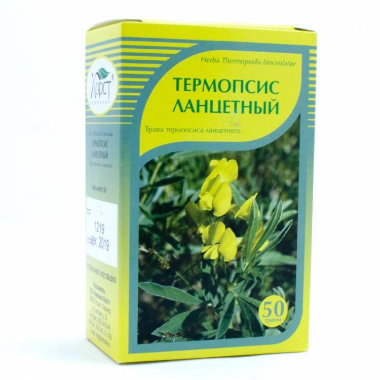 Купить онлайн Термопсис ланцетный, трава Хорст 50г в интернет-магазине Беришка с доставкой по Хабаровску и по России недорого.