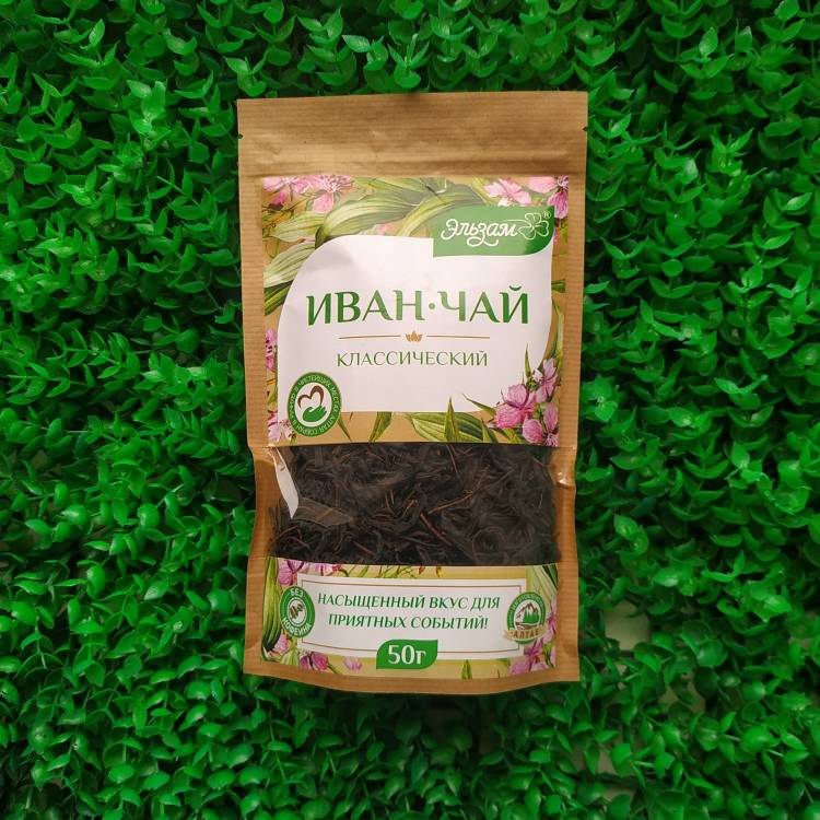 Купить онлайн Иван-чай листовой классический Эльзам, 50 г в интернет-магазине Беришка с доставкой по Хабаровску и по России недорого.