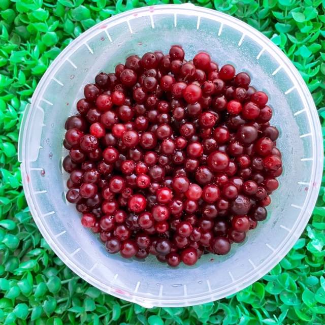 Купить онлайн Брусника (ягода) свежая, 700 гр в интернет-магазине Беришка с доставкой по Хабаровску и по России недорого.