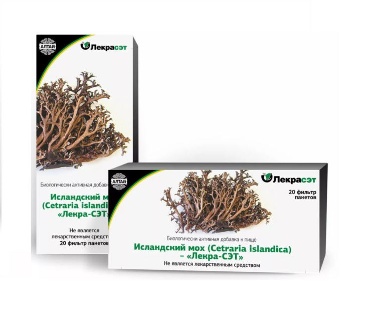 Купить онлайн Исландский мох (Cetraria islandica), 20 ф/п*1,5г в интернет-магазине Беришка с доставкой по Хабаровску и по России недорого.