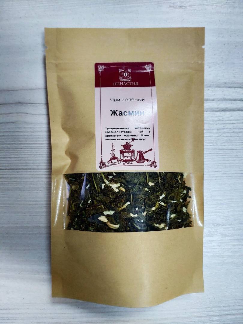 Купить онлайн Чай зеленый Жасмин, 50гр в интернет-магазине Беришка с доставкой по Хабаровску и по России недорого.