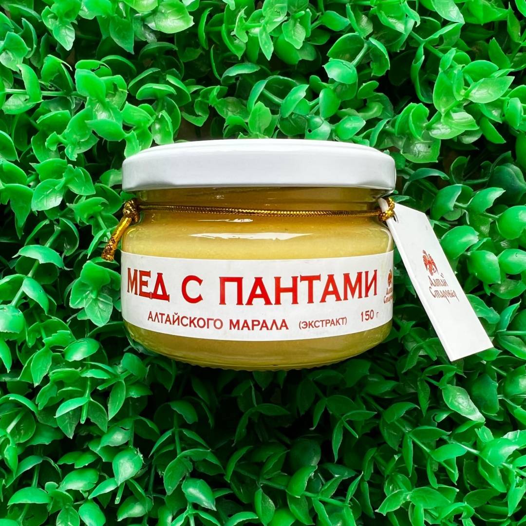 Купить онлайн Мед с пантами алтайского марала (экстракт), 150 г в интернет-магазине Беришка с доставкой по Хабаровску и по России недорого.