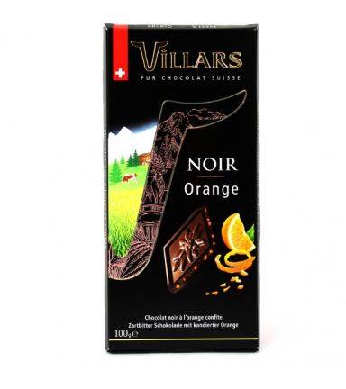 Купить онлайн Шоколад Villars темный с цукатами из апельсиновых корочек, 100г в интернет-магазине Беришка с доставкой по Хабаровску и по России недорого.