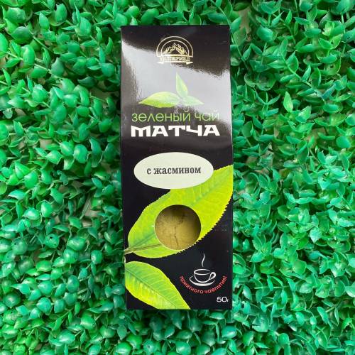 Купить онлайн Зеленый чай МАТЧА с жасмином, 50 г в интернет-магазине Беришка с доставкой по Хабаровску и по России недорого.