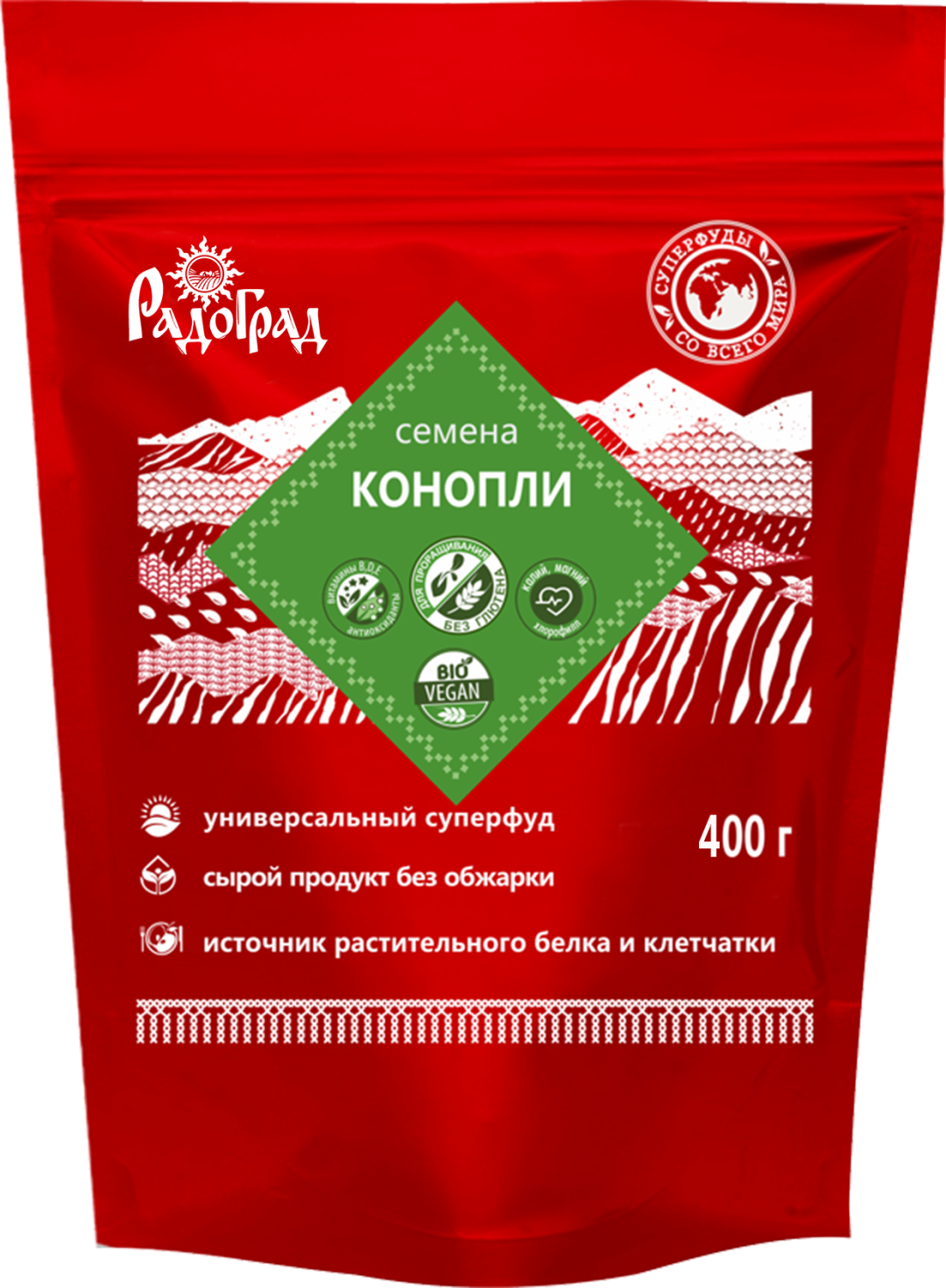Купить онлайн Семена конопли Радоград, 400г в интернет-магазине Беришка с доставкой по Хабаровску и по России недорого.