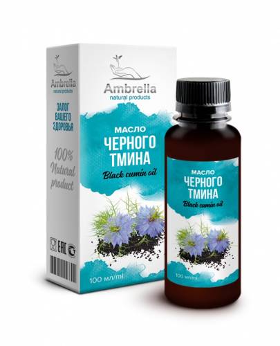Купить онлайн Масло черного тмина Амбрелла, 100 мл в интернет-магазине Беришка с доставкой по Хабаровску и по России недорого.