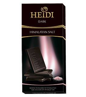 Купить онлайн Шоколад Heidi горький гималайская соль, 80г в интернет-магазине Беришка с доставкой по Хабаровску и по России недорого.