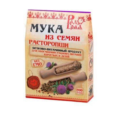 Купить онлайн Мука расторопши, 200 г в интернет-магазине Беришка с доставкой по Хабаровску и по России недорого.
